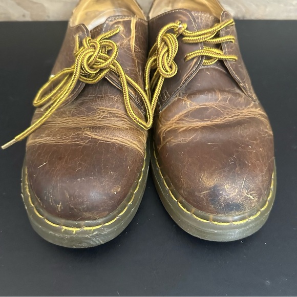 Dr. Martens Mens Brown Leather Distressed Oxfords Lace Up Size US 11 11823 - Picture 6 of 13